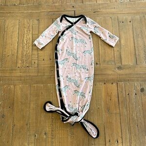 Copper pearl pink zebra knotted gown